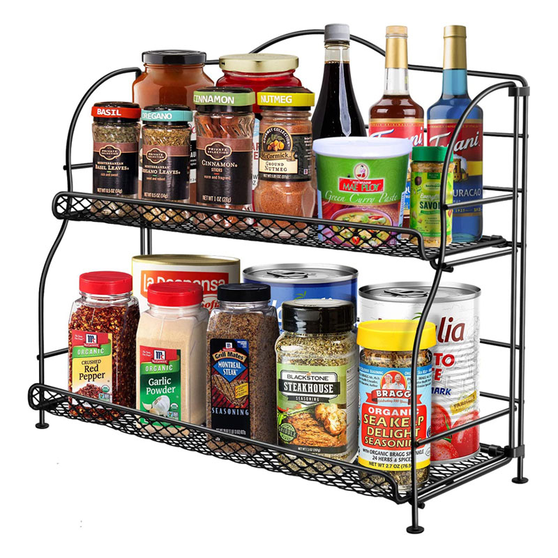 Bumbu Pawon 400mm Double Layer Folding Shelf